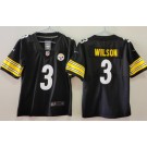 Women's Pittsburgh Steelers #3 Russell Wilson Limited Black Vapor Jersey
