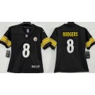 Women's Pittsburgh Steelers #8 Aaron Rodgers Limited Black Vapor Jersey