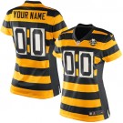 Women's Pittsburgh Steelers Customized Game Yellow Black Jersey