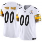 Women's Pittsburgh Steelers Customized Limited White FUSE Vapor Jersey