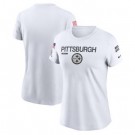 Women's Pittsburgh Steelers White 2024 Salute To Service Legend Performance T Shirt