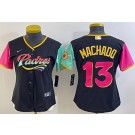 Women's San Diego Padres #13 Manny Machado Black City Cool Base Jersey