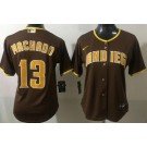 Women's San Diego Padres #13 Manny Machado Brown Cool Base Jersey