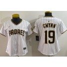 Women's San Diego Padres #19 Tony Gwynn White Limited Jersey