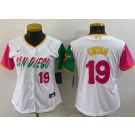 Women's San Diego Padres #19 Tony Gwynn White Player Number 2022 City Connect Cool Base Jersey