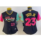 Women's San Diego Padres #23 Fernando Tatis Jr Black City Player Number Cool Base Jersey