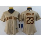 Women's San Diego Padres #23 Fernando Tatis Jr Khaki Cool Base Jersey