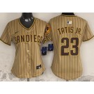 Women's San Diego Padres #23 Fernando Tatis Jr Khaki Limited Jersey