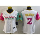 Women's San Diego Padres #2 Xander Bogaerts White City Cool Base Jersey