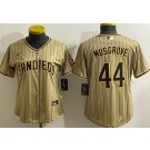 Women's San Diego Padres #44 Joe Musgrove Khaki Team Logo Cool Base Jersey