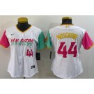 Women's San Diego Padres #44 Joe Musgrove White Player Number 2022 City Connect Cool Base Jersey