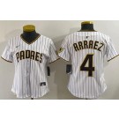 Women's San Diego Padres #4 Luis Arraez White Limited Jersey