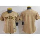 Women's San Diego Padres Blank Khaki Cool Base Jersey