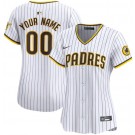 Women's San Diego Padres Customized White Limited Jersey