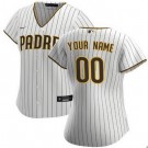 Women's San Diego Padres Customized White Stripes 2020 Cool Base Jersey