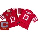 Women's San Francisco 49ers #13 Brock Purdy Limited Red 2024 C Patch FUSE Vapor Jersey