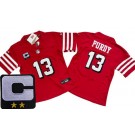 Women's San Francisco 49ers #13 Brock Purdy Limited Red Throwback 2024 C Patch FUSE Vapor Jersey