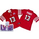 Women's San Francisco 49ers #13 Brock Purdy Limited Red Throwback LVIII Super Bowl FUSE Vapor Jersey