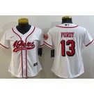 Women's San Francisco 49ers #13 Brock Purdy Limited White Alternate Baseball Jersey
