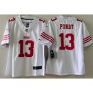 Women's San Francisco 49ers #13 Brock Purdy Limited White Vapor Jersey