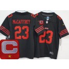 Women's San Francisco 49ers #23 Christian McCaffrey Limited Black C Patch Vapor Jersey