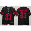Women's San Francisco 49ers #23 Christian McCaffrey Limited Black FUSE Vapor Jersey