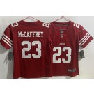 Women's San Francisco 49ers #23 Christian McCaffrey Limited Red 2022 Vapor Jersey