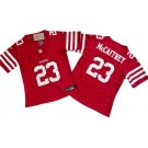 Women's San Francisco 49ers #23 Christian McCaffrey Limited Red FUSE Vapor Jersey