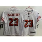 Women's San Francisco 49ers #23 Christian McCaffrey Limited White Alternate Vapor Jersey