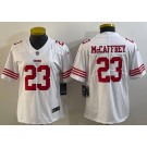 Women's San Francisco 49ers #23 Christian McCaffrey Limited White Vapor Jersey