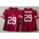 Women's San Francisco 49ers #29 Talanoa Hufanga Limited Red Vapor Jersey