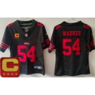 Women's San Francisco 49ers #54 Fred Warner Limited Black C Patch FUSE Vapor Jersey
