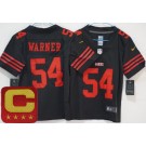 Women's San Francisco 49ers #54 Fred Warner Limited Black C Patch Vapor Jersey