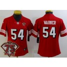 Women's San Francisco 49ers #54 Fred Warner Limited Red 75th Anniversary Alternate Vapor Jersey