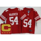 Women's San Francisco 49ers #54 Fred Warner Limited Red C Patch Vapor Jersey