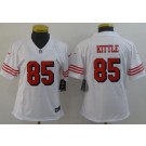 Women's San Francisco 49ers #85 George Kittle Limited White Rush Color Jersey