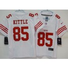Women's San Francisco 49ers #85 George Kittle Limited White Vapor Jersey