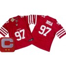 Women's San Francisco 49ers #97 Nick Bosa Limited Red C Patch FUSE Vapor Jersey