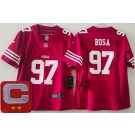 Women's San Francisco 49ers #97 Nick Bosa Limited Red C Patch Vapor Jersey