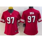 Women's San Francisco 49ers #97 Nick Bosa Limited Red Throwback Vapor Jersey