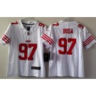 Women's San Francisco 49ers #97 Nick Bosa Limited White Vapor Jersey