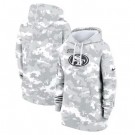 Women's San Francisco 49ers Arctic Camo 2024 Salute to Service Club Fleece Pullover Hoodie