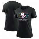 Women's San Francisco 49ers Black 2024 Crucial Catch T Shirt