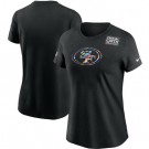 Women's San Francisco 49ers Black Crucial Catch Sideline Performance T Shirt