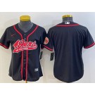 Women's San Francisco 49ers Blank Black Baseball Jersey