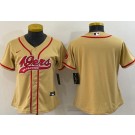 Women's San Francisco 49ers Blank Gold Baseball Jersey