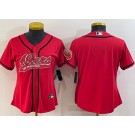 Women's San Francisco 49ers Blank Red Baseball Jersey