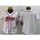 Women's San Francisco 49ers Blank White Baseball Jersey