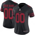 Women's San Francisco 49ers Customized Limited Black Vapor Untouchable Jersey