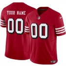 Women's San Francisco 49ers Customized Limited Red Throwback FUSE Vapor Jersey